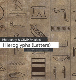 埃及文字图案Photoshop笔刷下载