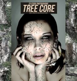 23种树皮、枯树纹理效果Photoshop背景素材笔刷（JPG图片格式）