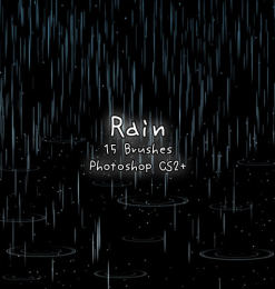 模拟下雨背景效果Photoshop小雨背景笔刷素材