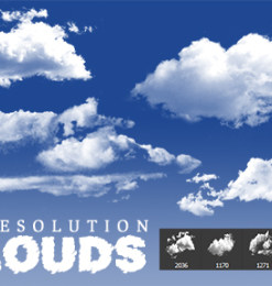 4种天空中高清云朵图像Photoshop笔刷下载