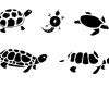 可爱卡通海归、乌龟、王八剪影图形Photoshop乌龟笔刷