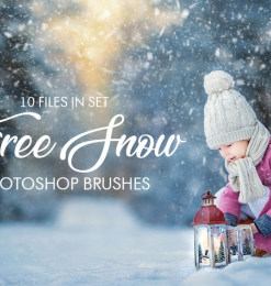 10种免费的雪景、下雪背景Photoshop笔刷素材