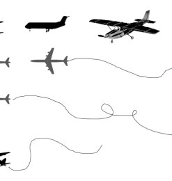 飞机模型、飞机造型Photoshop笔刷下载