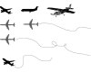 飞机模型、飞机造型Photoshop笔刷下载
