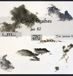 真实的天空白云、云朵图形Photoshop笔刷素材下载（JPG图片格式）