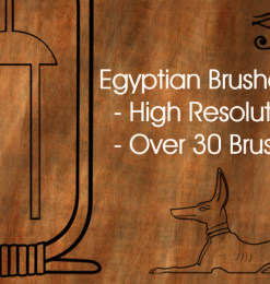 古埃及文明的装饰图案Photoshop笔刷下载