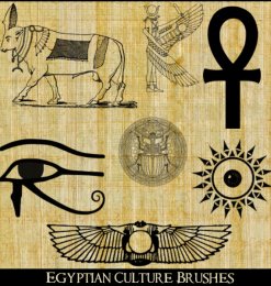 埃及文化图形素材Photoshop装饰笔刷