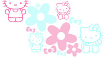 超可爱的Hello Kitty、呆萌卡通猫咪Photoshop笔刷素材