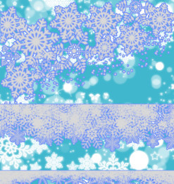 漂亮的雪花、圣诞节印花图案PS笔刷素材