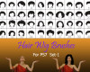40种女士、女生假发头套、发型造型Photoshop美图头发笔刷 #.1