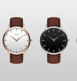 优雅高贵的皮带手表PSD模板素材下载