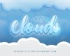 可爱卡通白云、云朵边界、边框图形PS笔刷