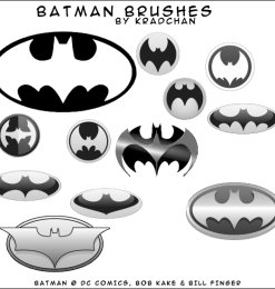 蝙蝠侠标志、蝙蝠图案PS笔刷下载