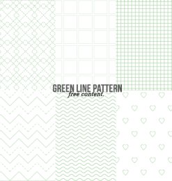 小清新绿色线条组合纹理背景PS笔刷素材（PNG格式素材）