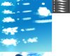 数字云朵、手绘云朵、白云笔触画笔Photoshop素材下载