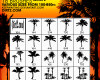 18种棕榈树、海边沙滩椰子树等大树剪影PS笔刷