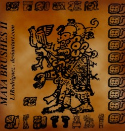 神秘部落痕迹、玛雅宗教印记PS笔刷素材