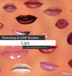性感的女性小红唇、嘴唇、嘴巴Photoshop笔刷素材