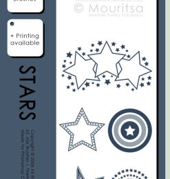 五彩星星图案、闪烁星星符号Photoshop笔刷素材