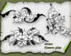 美丽的鲜花朵图案PS笔刷素材下载（PNG透明图片格式）