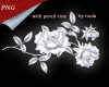 玫瑰花朵图案、鲜花花朵PS 笔刷素材（PNG格式素材）