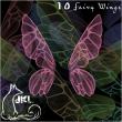 10种昆虫翅膀、蝴蝶翅膀图案PS笔刷素材