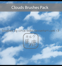 天空中的白云、云朵云彩纹理PS笔刷素材