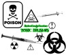 中毒标志、有毒标识图案、核污染、生化危机标识PS笔刷下载