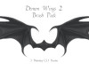 恶魔翅膀、蝙蝠羽翼Photoshop地狱魔鬼翅膀笔刷