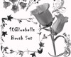 10种漂亮的鲜花花束、花纹装饰PS笔刷素材
