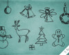 11种圣诞节可爱童趣涂鸦PS装饰图形美图笔刷