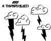 卡通闪电云朵图案PS笔刷素材