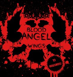 血腥天使的翅膀、血天使羽翼图案PS笔刷素材