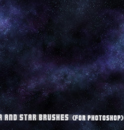 宇宙星系、银河系、浩瀚星空背景PS笔刷素材