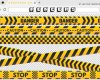 禁止通行横幅带子、警戒带PS笔刷素材（PNG图片格式）
