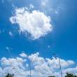 马路上空的蓝天背景照片 – 免费正版图库