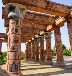 古埃及走廊柱子背景 – 免费商用图库