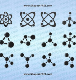 原子图形、分子结构photoshop自定义形状素材 .csh 下载