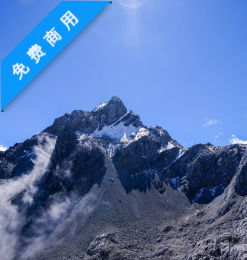 玉龙雪山雄伟峰顶背景照片