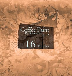 咖啡污渍、咖啡粉涂鸦纹理PS笔刷素材