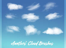 高级云彩、云朵绘画插画笔触PS笔刷下载