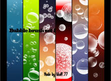6种高清气泡、泡泡造型PS笔刷素材
