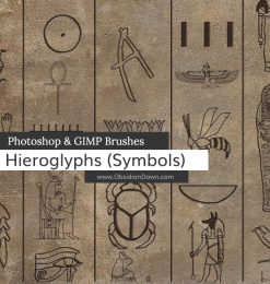 古埃及文字图案PS笔刷素材