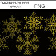 精美雪花、冰晶形状PS图形笔刷（PNG图片格式）