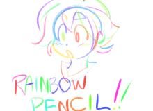 彩虹铅笔、蜡笔效果笔触CSP画笔SUT笔刷下载
