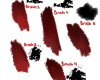 血迹斑斑、油漆颜料污渍纹理PS笔刷（PNG图片格式）