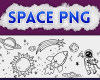 涂鸦卡通宇宙星球图案PS笔刷（PNG图片格式）