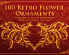100种复古欧式花卉装饰、植物印花图案PS笔刷