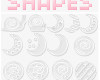 月亮、月球、蜗牛符号图案PS笔刷下载(csh格式，自定义形状)