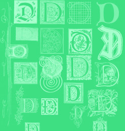 D 字母装饰效果笔刷